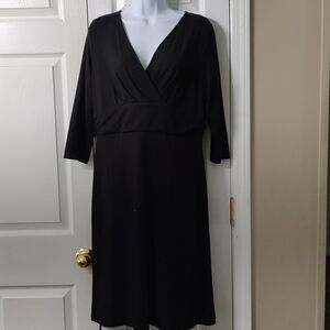 Talbots  black  3/4th sleeve dress  Sz LP